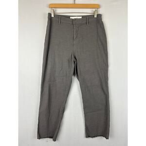 Frank & Eileen Women's Kinsale Gray Italian Linen Cropped Sailor Pants Size 8